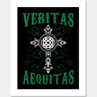 Veritas Aequitas Irish St Patrick's Day Posters and Art